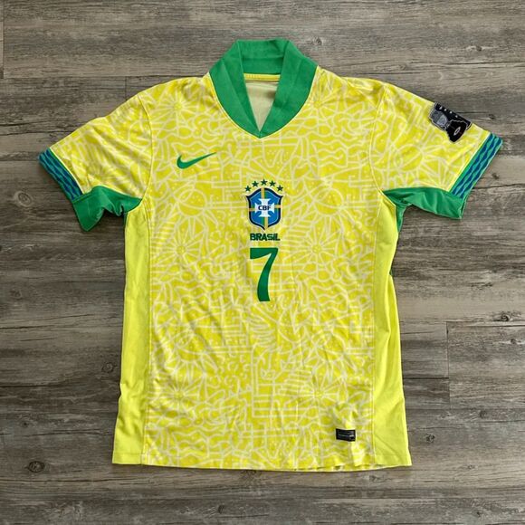 Nike Vini Jr. Brazil 2024 CBF Jersey Kit Size Small - Picture 1 of 11